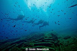 After a scuba visit on a TETI wreck.  A slow ascent after... by Gosia Nowodyla 